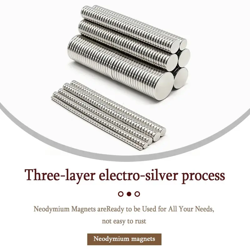 Super Strong Round Neodymium Magnet Powerful Magnets N35 Permanent Magnetic NdfeB Refrigerator Magnet 3x3 6x3 8x3 10x3 20x3 30x3 - Image 2