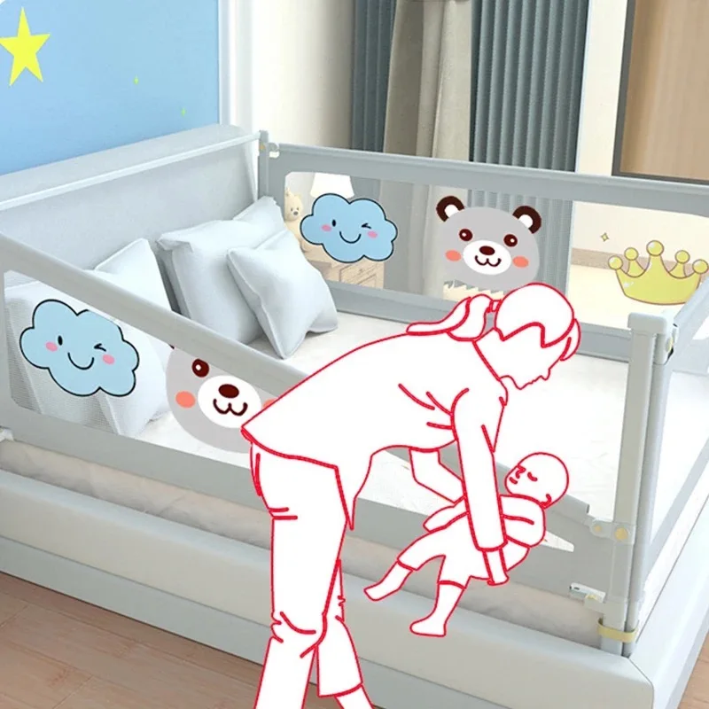 Bed Barrier 3 Pcs/Set Baby Bed Barrier Cartoon Protector