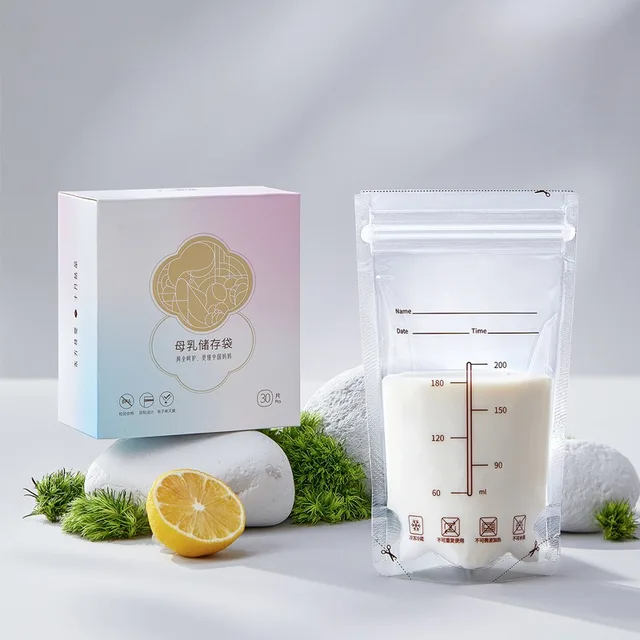 10pcs/20pcs Breast Milk Storage 200ml Breast Milk Storage Bags BPA Free Anti-break Milk Freezer Bag Food Snacks Storage 5