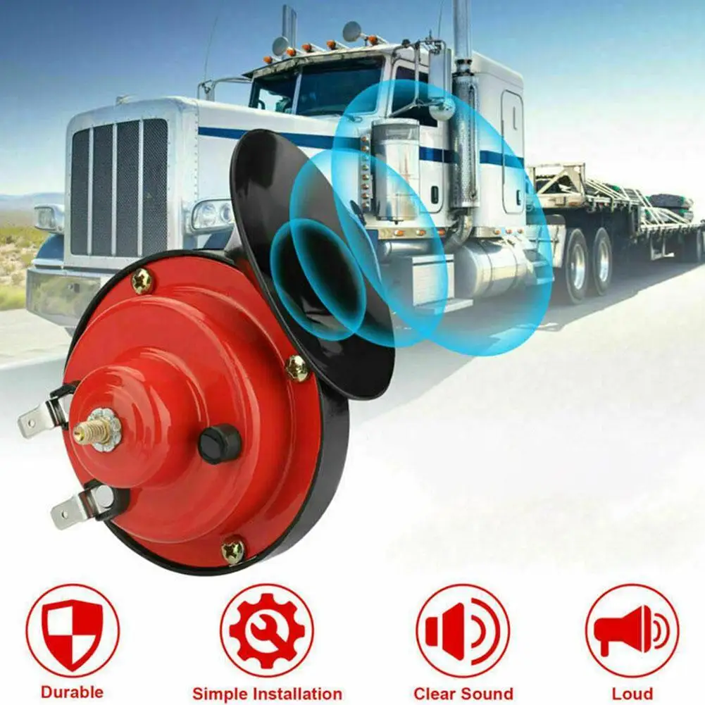 Loud Car Horn Universal 12V Whistle Electric Snail Train Horn Super Loud For Cars Trucks Boats Motorcycles Modification