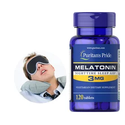 Rapid Release Strength Melatonin Simulation Help Improve Sleep 3mg *120 Tabs/bottle Night Sleep Assistance Health Care
