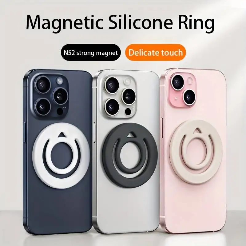 Magnetic Silicone Phone Grip Holder - Powerful Grip & Secure Hold
