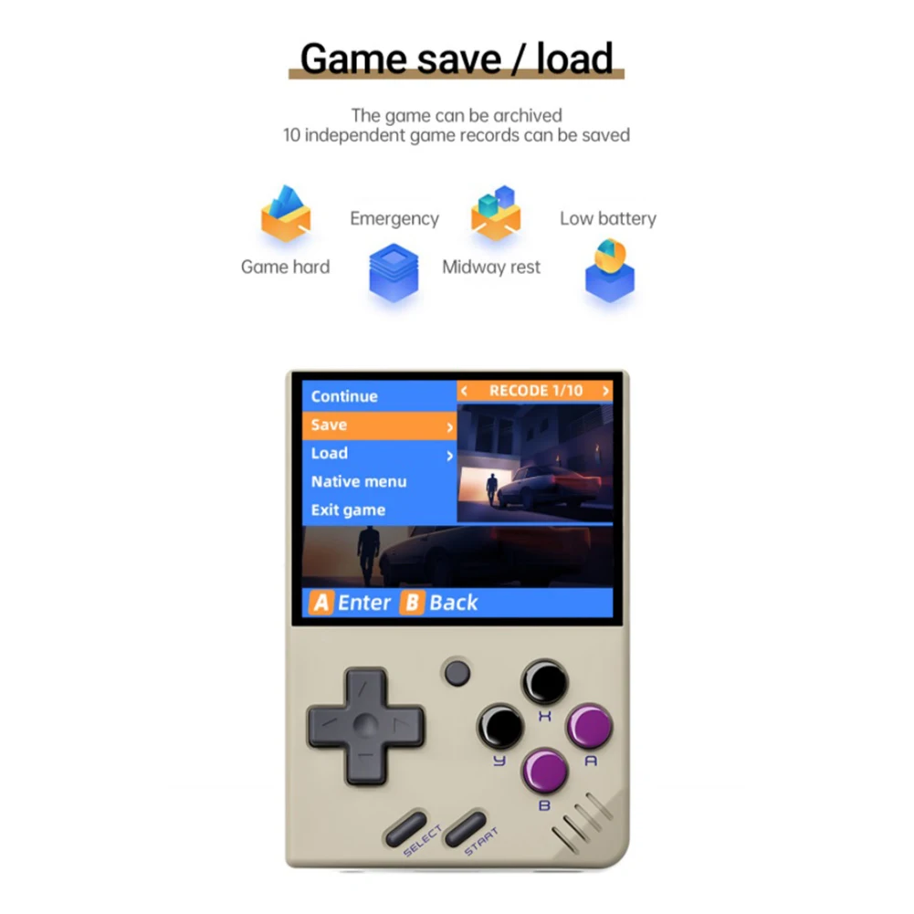 MIYOO MINI 2.8 Inch IPS Retro Video Game Console Protable Handheld Game Players Built-in 2500+ Classic Games Gift for Kids