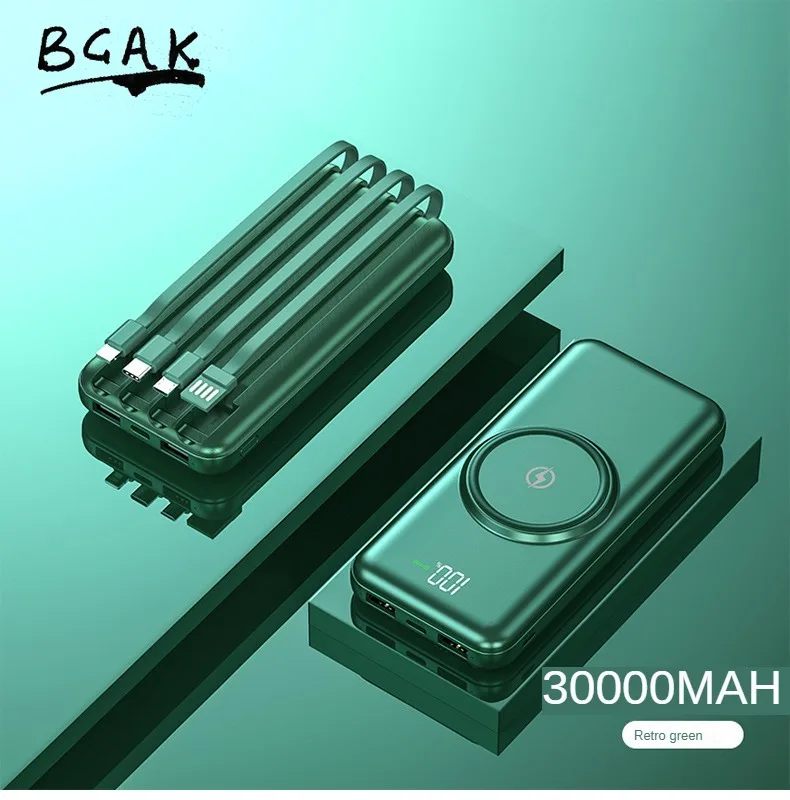 폭발적인 무선 충전 보물, 유선 모바일 보조배터리 선물, 50,000 mAh