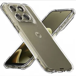Transparent Ultra Slim Shockproof Clear TPU Case with Camera Protection, Anti - Yellowing Design - Motorola Edge (2026) (Transparent)