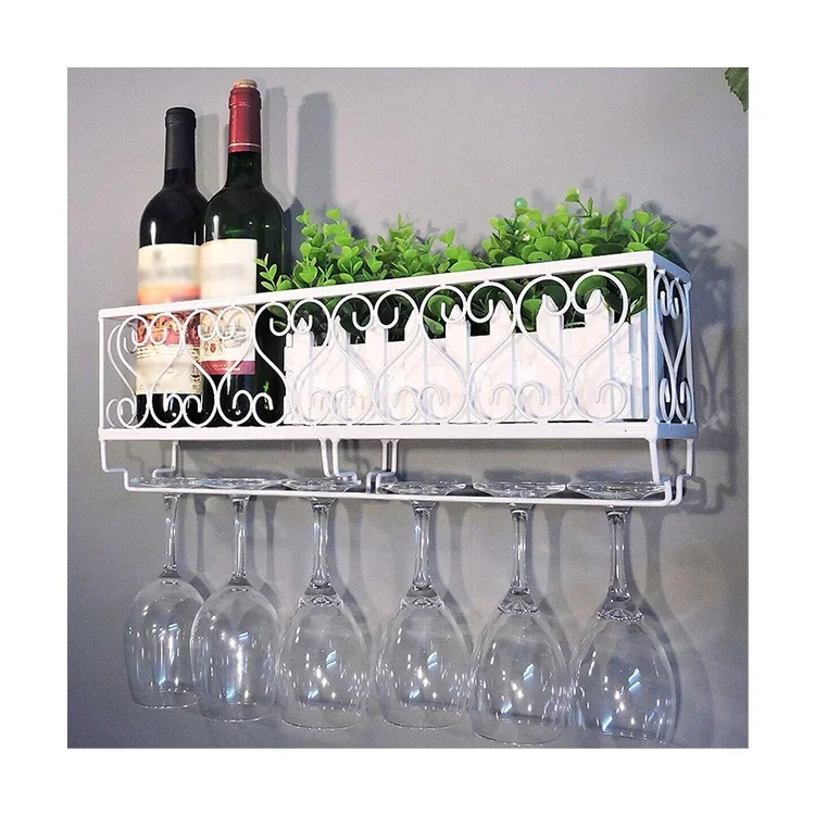 Customizable Commercial Stainless Steel Wine Shelf Rack Wall Mount For Bar