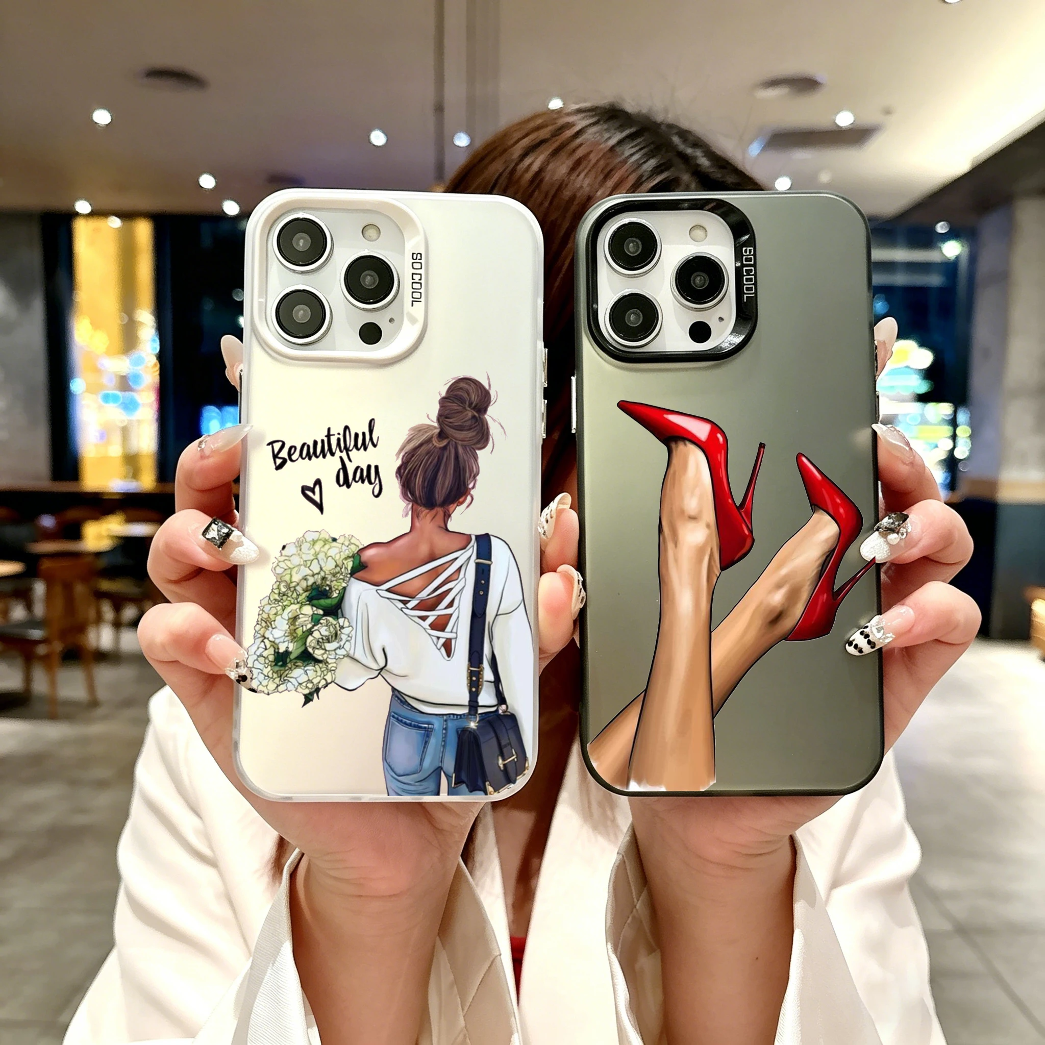 Silver Plated Color Phone Case - Stylish IMD Cover
