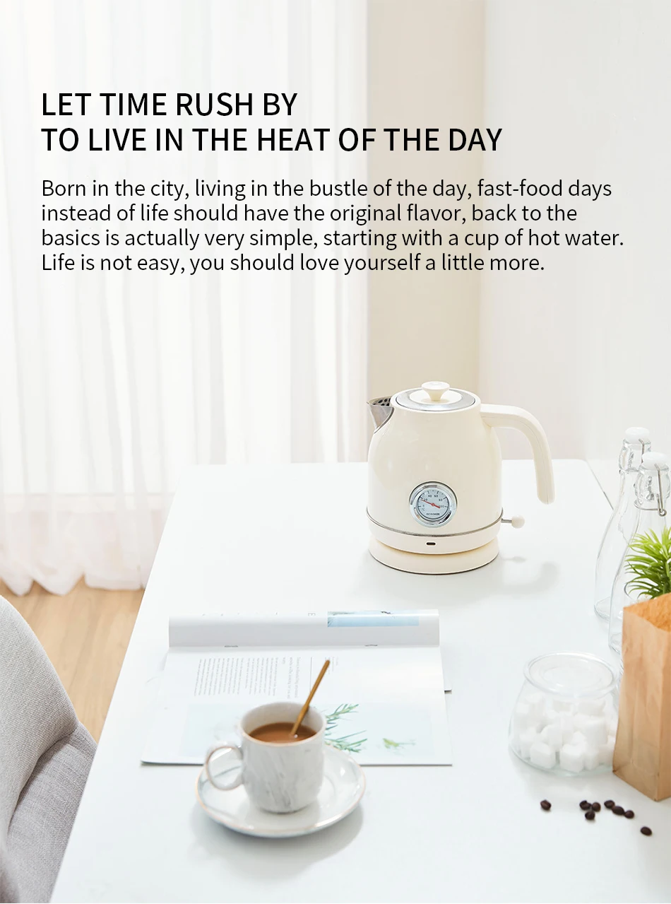 Colorful Fast Boiling Electric Kettle with Thermometer