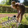 Metal Weeding Hoe Rake Stainless Steel Garden Weeders Grass Rooting Loose Soil Hand Weeding Removal Puller Gardening Tools 5