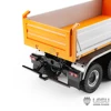 LESU 1/14 Remote Control Model Truck Metal toy Hydraulic three-way dump truck Orange RTR version 2