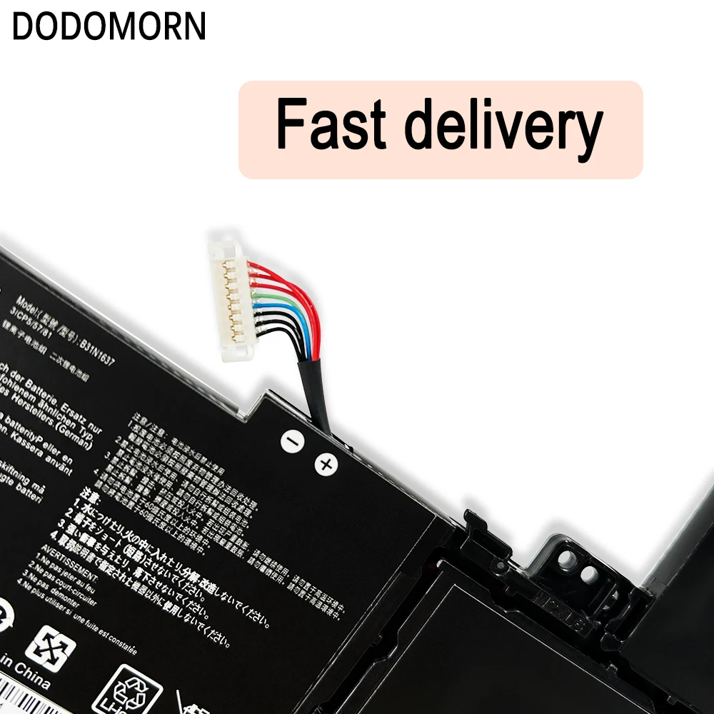 Bateria do Portátil Dodomorn para Asus B31n1637 X510 X510ua X510uf X510uq Vivobook S15 S510ua S510uq S510un S510ur F510uq 42wh - Imagem 6
