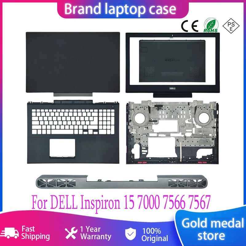 New Laptop Lcd Back Cover For Dell Inspiron 15 7000 7566 7567 Front Bezel/palmrest/bottom Base