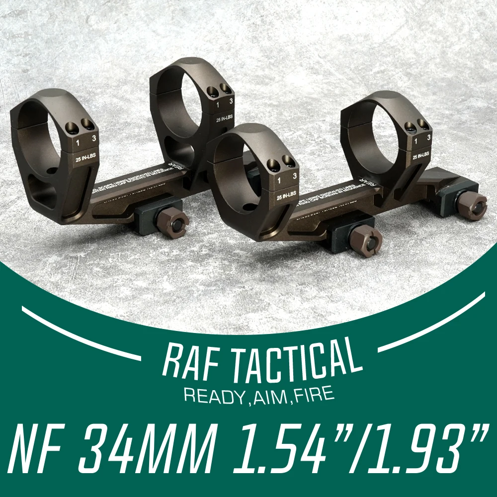 Anneaux De Visée 34 Mm Hauts Pour Rail Picatinny 20 Mm – Aluminium