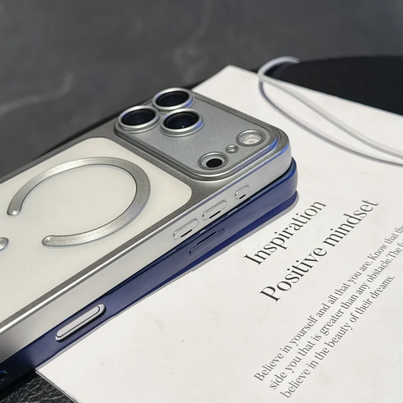 Luxury Magnetic Wireless Charging Phone Case For Iphone With Lens Guard_voghion.com