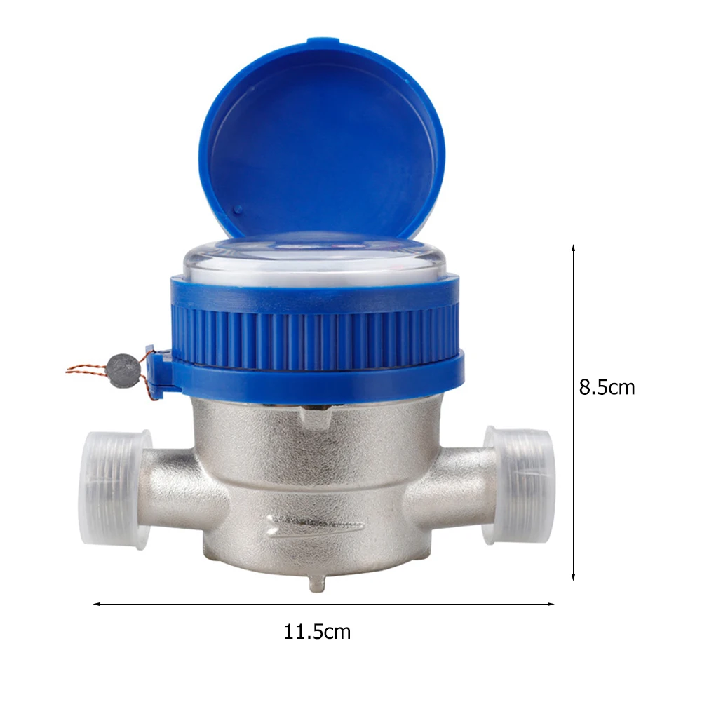 Smart Water Meter Mechanical Rotary Pointer Counter Water Meter Flow Measuring Tools with Copper Fittings Gadget Digital Display water meter