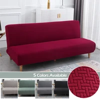 Sofa Bed Cover Jacquard Fabric 3 Different Sizes Armless Cover Sofa New Decor Slipcovers Stretch Protector Elastic Bench Cover 1