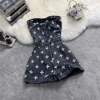 Summer Women Jeans Rompers Beach Playsuits Slash Neck Sexy Denim Party Sleeveless Overalls Fashion Vestidos - Image 4