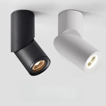 COB 회전식 천장 램프, LED 조광 가능 표면 장착 다운라이트, 눈부심 방지 스포트라이트, 실내 조명, 9W, 12W, 15W, 18W, AC 85-265V