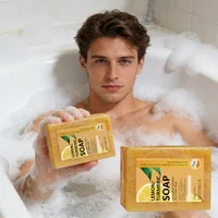 Savon au citron et au curcuma YUITIKUE |   Nettoyage en profondeur pour le visage et le corps |   Peau lisse et équilibrée avec des particules naturelles de coquilles de noix 100g 3