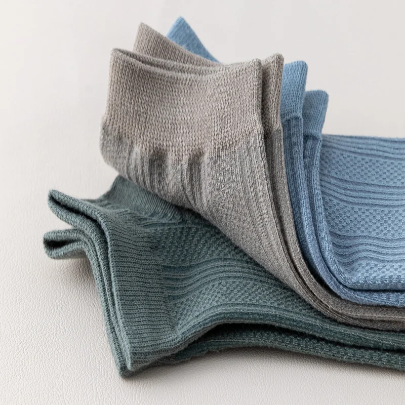 6 Paar Herren-Socken aus gekämmter Baumwolle, kurz, atmungsaktiv, geruchsdicht und antibakteriell, Business, Frühling und Sommer, für Herrensocken, hohe Qualität – Detail 10