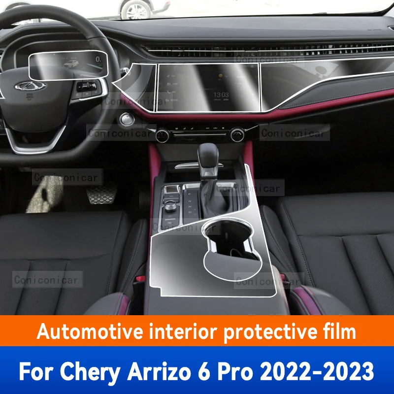 

For CHERY Arrizo 6 Pro GX 2022 2023 Car Interior Gearbox Panel Anti-Scratch Protective Cover Repair Transparent Film Accessories