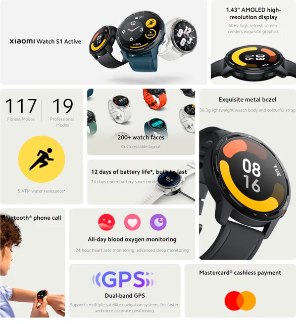 Xiaomi Watch S1 Active Global Version | Xiaomi Watch S1 Active 