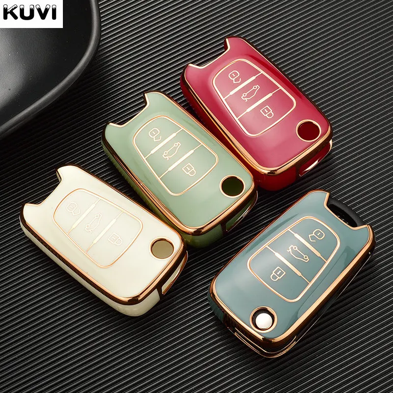 TPU Car Key Case For Hyundai I20 I30 Elantra Azera Veracruz Veloster Kia Rio K7 K5 Sportage Sorento Flip Remote Cover key case cover key case remote control case cover