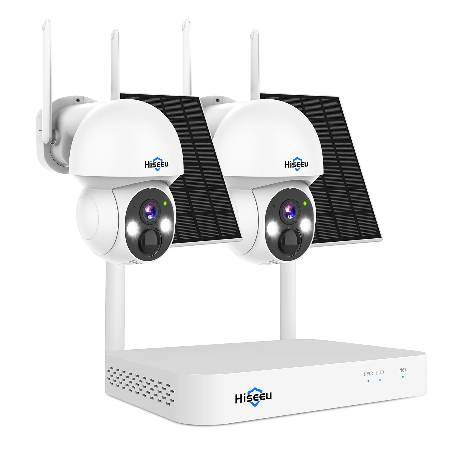 Hiseeu 4MP واي فاي PTZ الشمسية IP كاميرا نظام الأم...