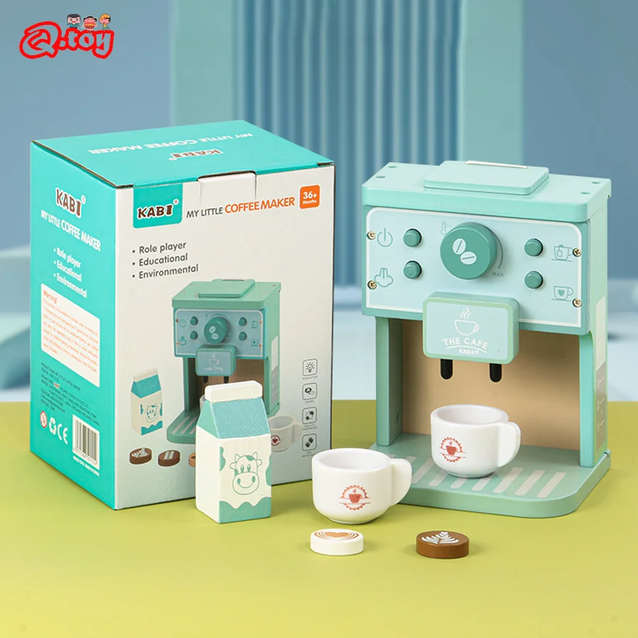 Coffee Maker Wooden Kitchen Toys Children Pretend Play House Educational  Toys Simulation Imitation Game Role Play Toys for Kids - AliExpress