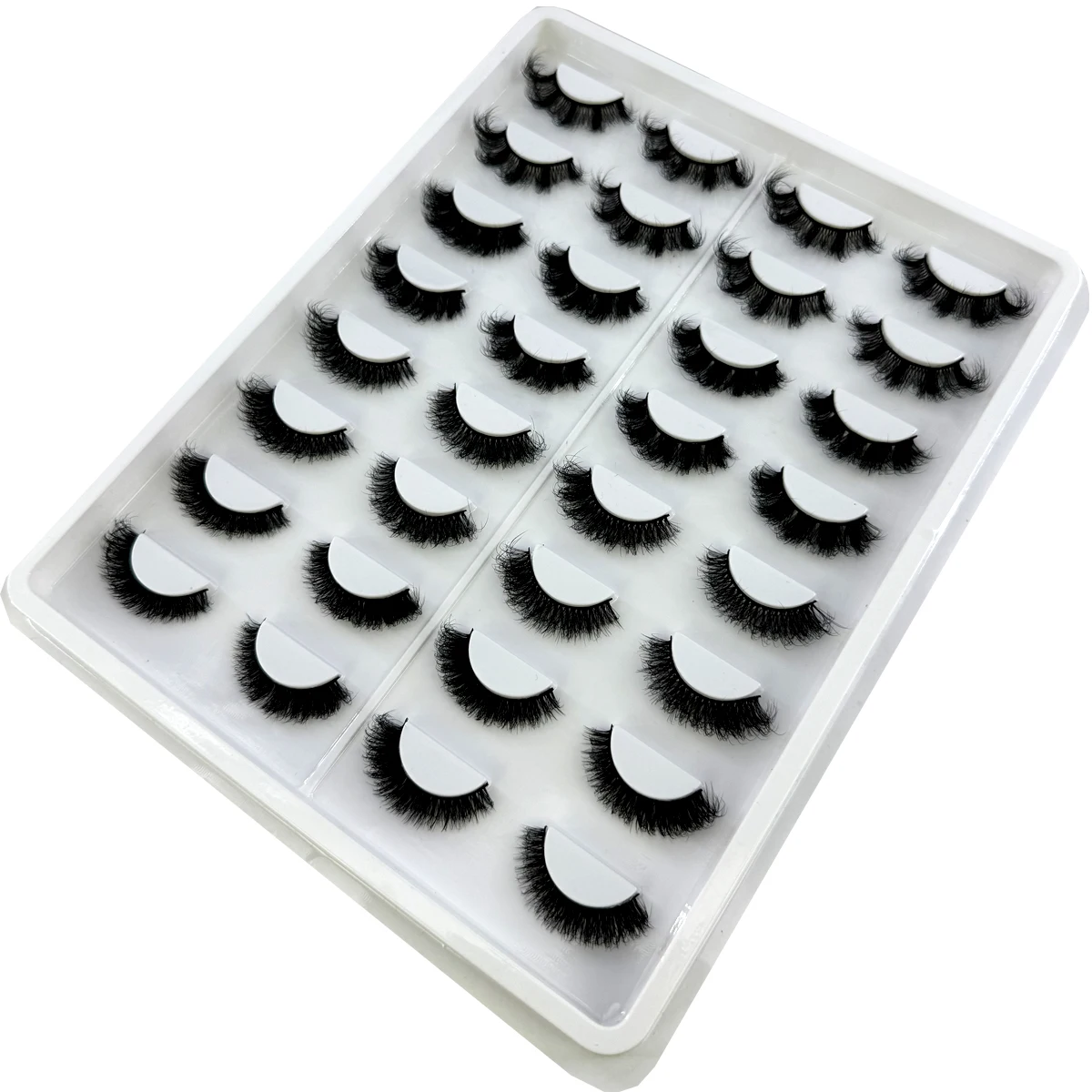 HBZGTLAD False Eyelashes mix 16 pairs Eyelashes 6D Mink Lashes Faux Mink Fluffy Lash Soft Full Thick Wispy Eyelashes Extension e, view 4