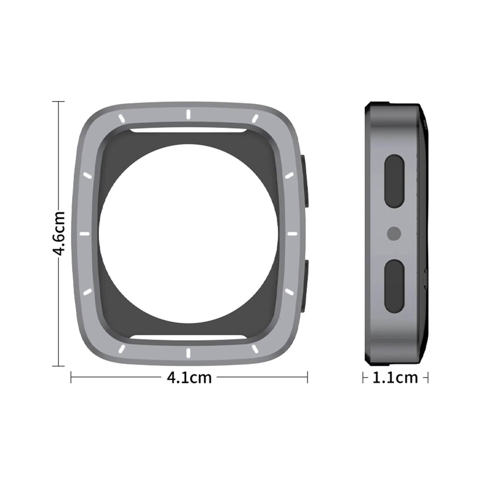 Shockproof Protector TPU Back Cover Protective Case Watch Protective Cover Frame for Amazfit Active 2 Square Smartwatch