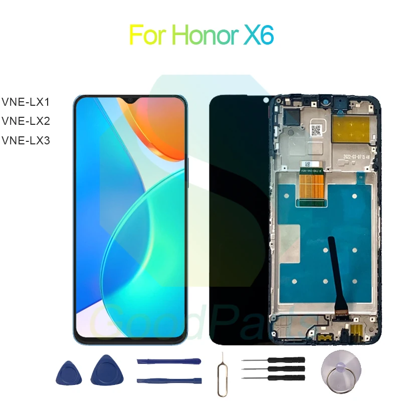 

For Honor X6 Screen Display Replacement 1600*720 VNE-LX1, VNE-LX2, VNE-LX3 X6 LCD Touch Digitizer