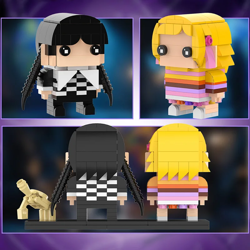 2pcs-Set-Wednesday-Addams-Family-Building-Blocks-Anime-Action-Figures ...