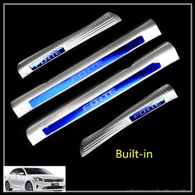 

For Forte 2018 2019 stainless steel car Welcome pedal trunk threshold guard plate anti-scratch protection car accessories