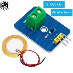 1PCS DIY KIT 3.3V/5V Ceramic Piezo Vibration Sensor Module Analog Controller Electronic Components Supplies Sensor for Arduino