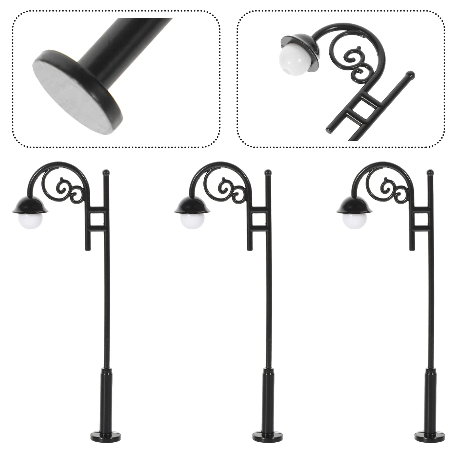 

3Pcs Miniature House Street Lamp Adorns Mini Street Lamp Models Lamp Vintage Vintage Decoration