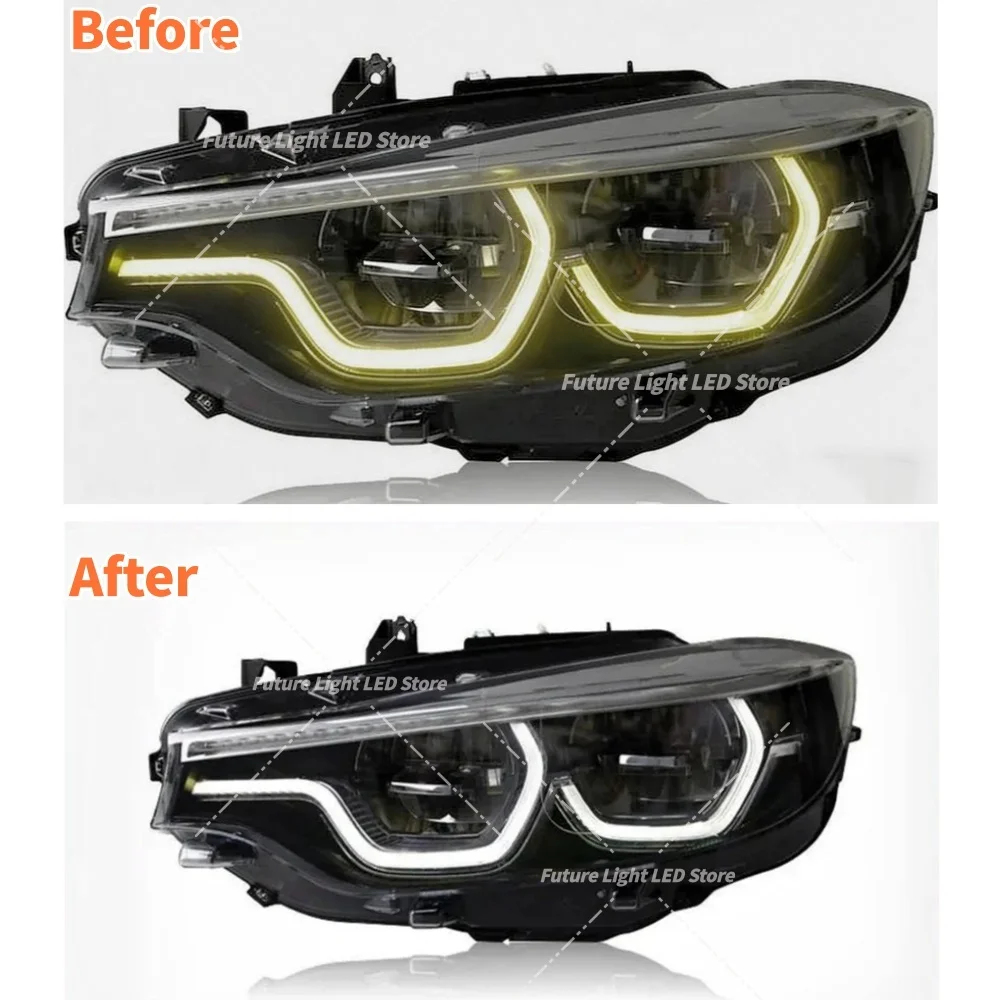 BMW M3 F80 M4 F82 F32 F36 LCI 430i 420i 2018-2020 어댑티브 헤드라이트 주간 주행등 엔젤아이용 화이트 DRL LED 보드