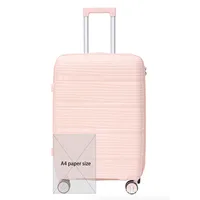 Ensembles de bagages 4 pièces Valise légère en PP (13/20/24/28 pouces) avec serrure TSA, roues silencieuses et design extensible - Voyage 2