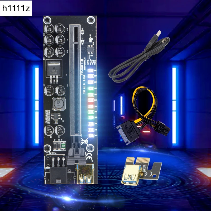 

PCIE Riser V011 Pro Plus 011 Райзер для видеокарты Райзер PCI Express X16 Райзер USB 3,0 SATA на 6 контактов мощность для майнинга BTC