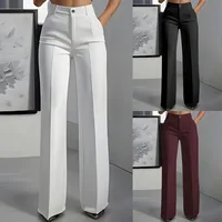 European and American cross-border 2025 new women’s high-waisted, draped, straight-cut, simple suit pants for women