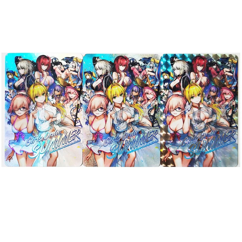 

ACG Fgo Girls Order Summer Commemorative Card Sexy Girls Refraction Toys Hobbies Hobby Collectibles Game Anime Collection Cards