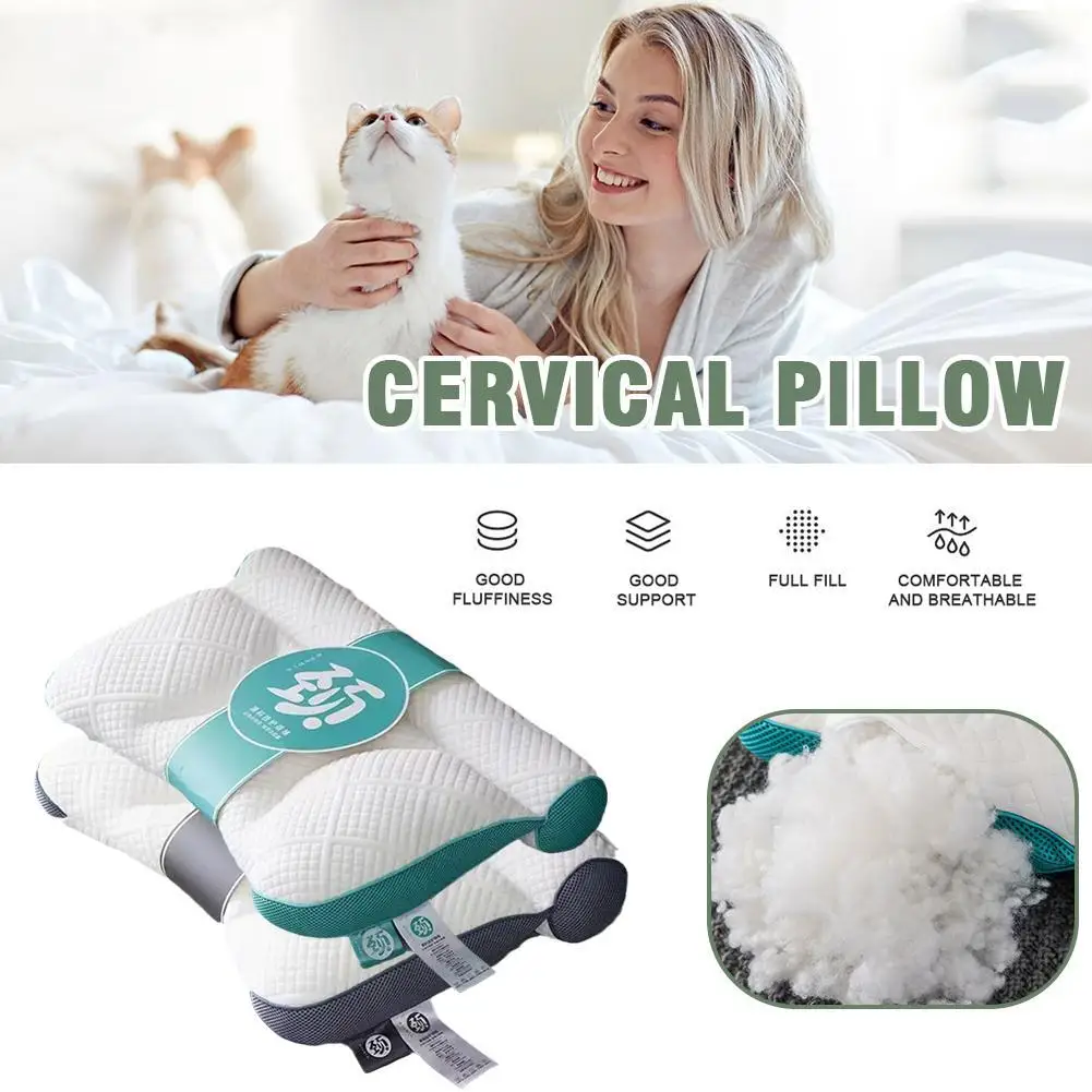 

Massage Pillow Cervical Pillow Relax Cervical Spine Relieve Shoulder Neck Discomfort Neck Protection Cushion For Hotel Home