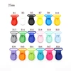 30/50/100pcs 1" 25mm Hot D Shape Plastic Baby Pacifier Clips Dummy Chain Holder Suspender Clips Clamp With Gripping Teeth 1