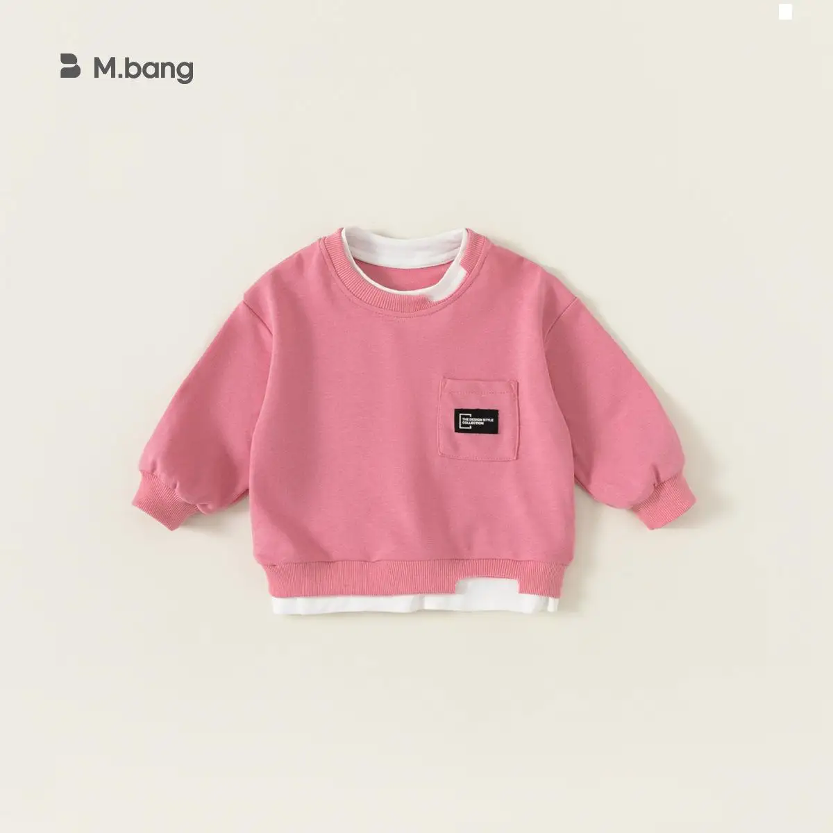 

18M-9Y Kids Sweatshirts Spring Autumn Baby Boys Girls Hoodies Long Sleeve O-neck Loose Fake Two Piece Kids Top Clothes H36