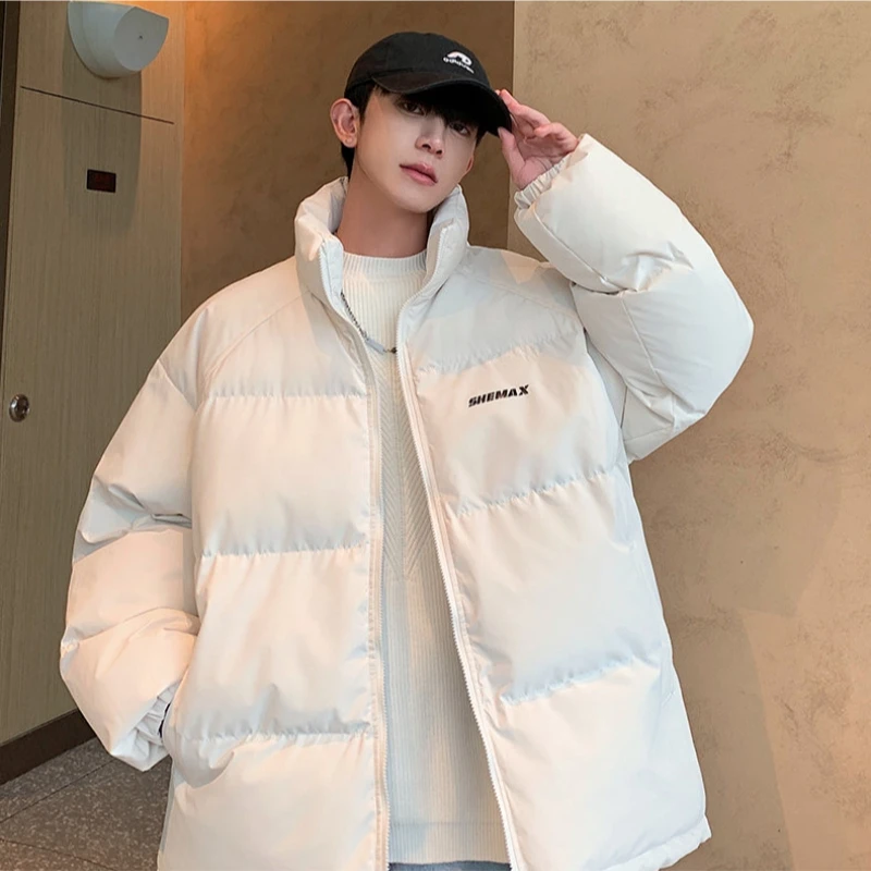 

S-XXXL Harajuku Warm Jacket for Men Women Parkas Coats Candy Colors Letters Printed Cotton Padded Unisex Winter Outfits Outwear