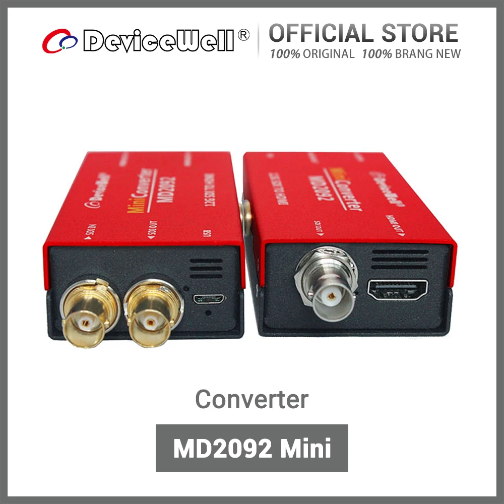 Devicewell md2092 mini conversor de sinal 4k 1080p 12g a 3g sdi hd hdmi