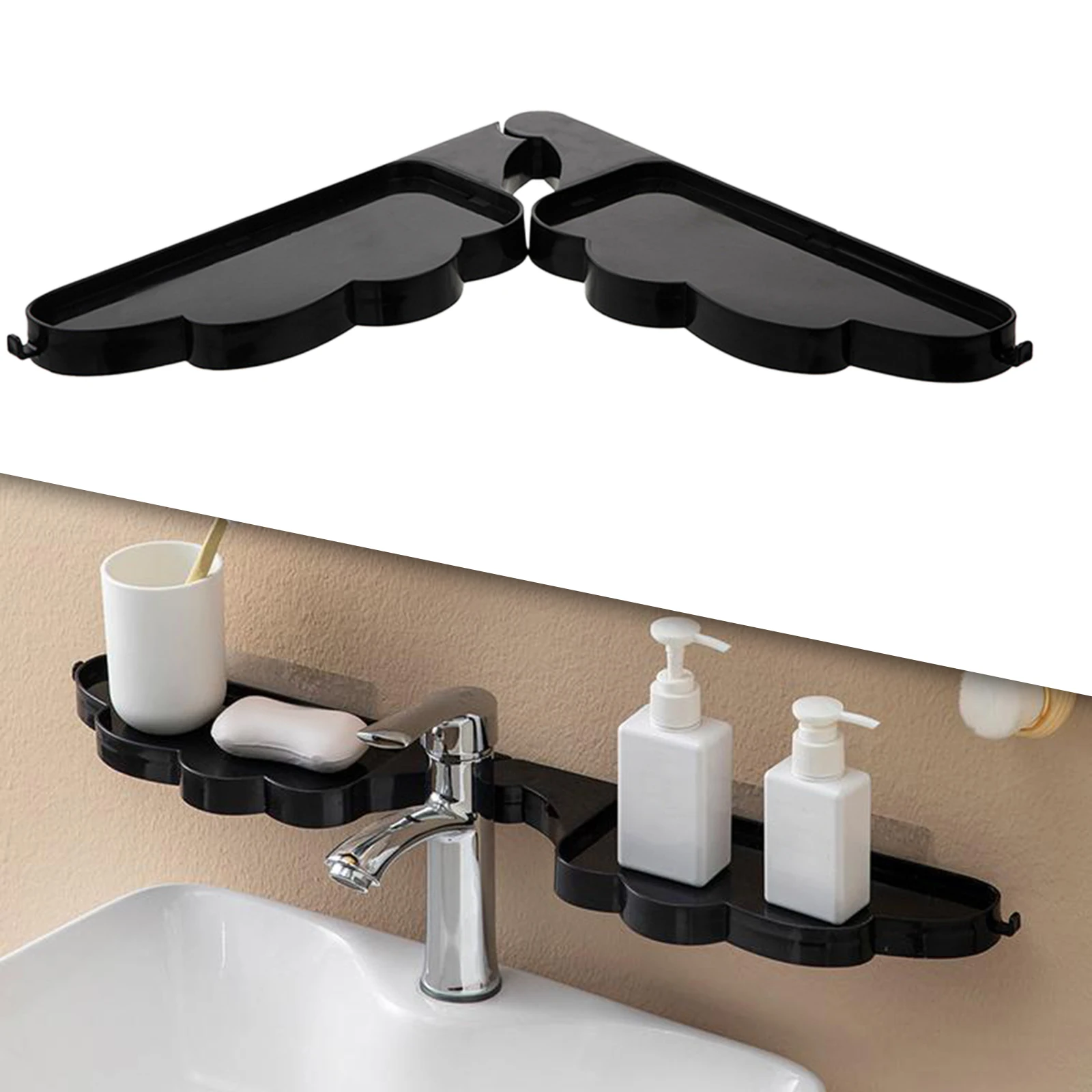  LAIGOO Adhesive Floating Shelf Wall Shelf Non-Drilling, U  Bathroom Organizer Display Picture Ledge Shelf for Home  Decor/Kitchen/Bathroom Storage-LPM02(M) : Home & Kitchen