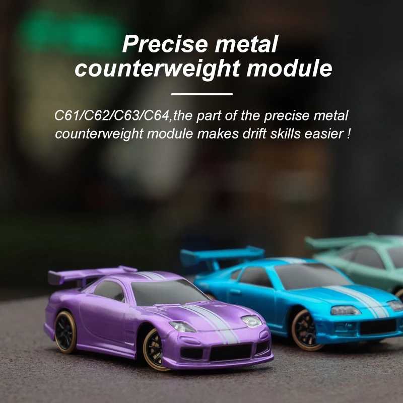 Turbo Racing 1:76 C65 C61 C62 C63 C64 Drift RC Car upgraded