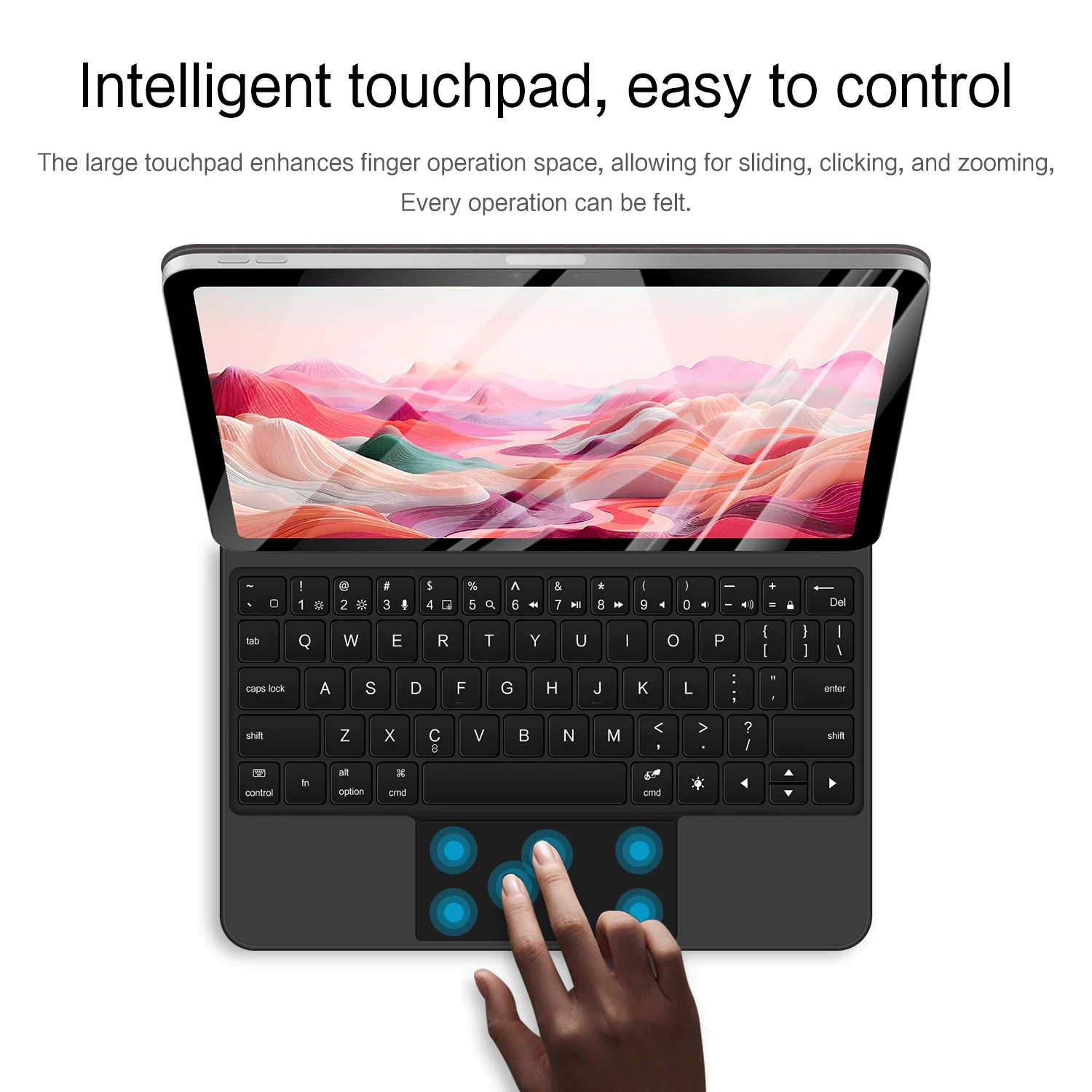 Keyboard Case For iPad Air 11 Inch (M2) Air 5th 4th iPad Pro 11" 4th 3rd 2nd 1st Magnetic Magic Multi-Touch Trackpad Cover