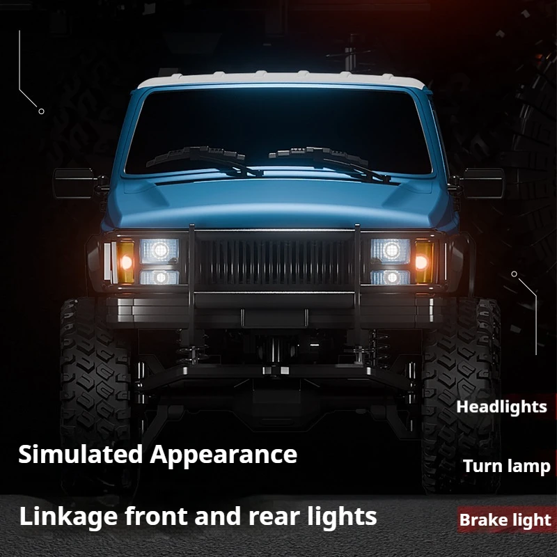 Remote Control Off Road Vehicle with Lights and Linkage